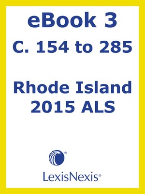 cover image of Rhode Island Advance Legislative Service